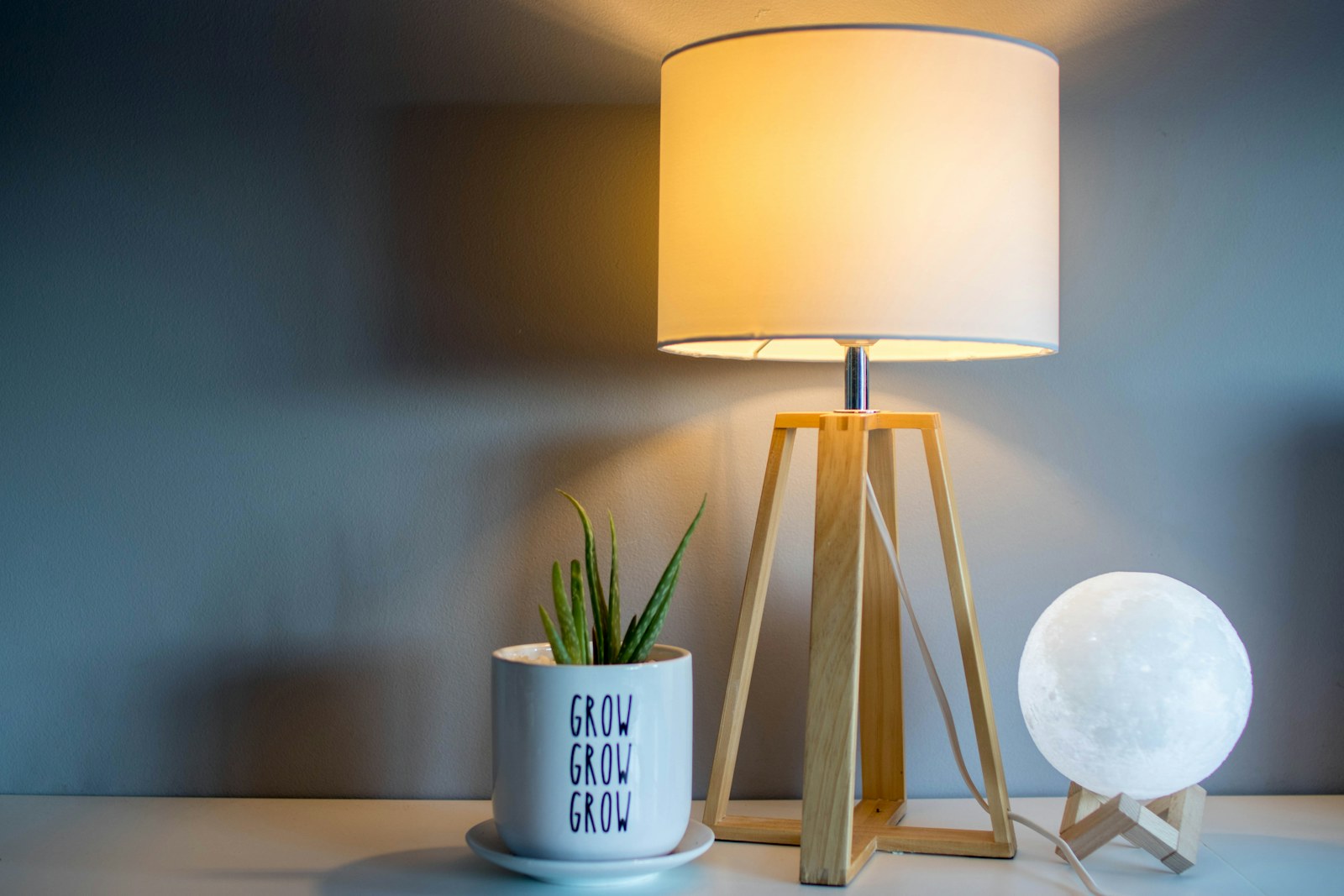 Table lamps shown as licensed lighting inspiration, not inventory