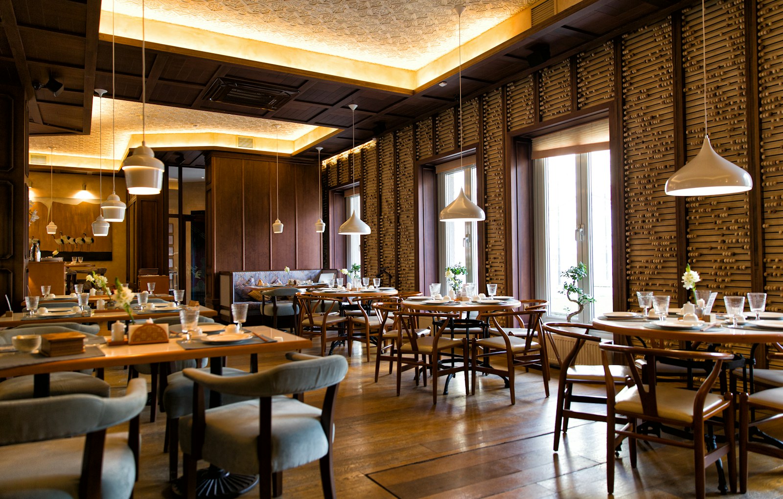 Licensed restaurant interior inspiration, not a LuxeLiving completed project
